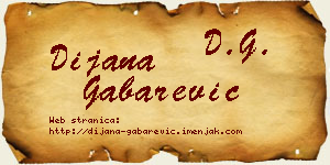 Dijana Gabarević vizit kartica